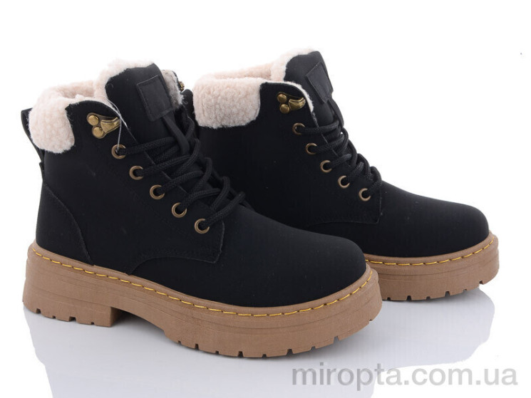 Черевики 20-995-1 black р: 36-41, в упаковці: 8 пар, купити тільки гуртом - 885320