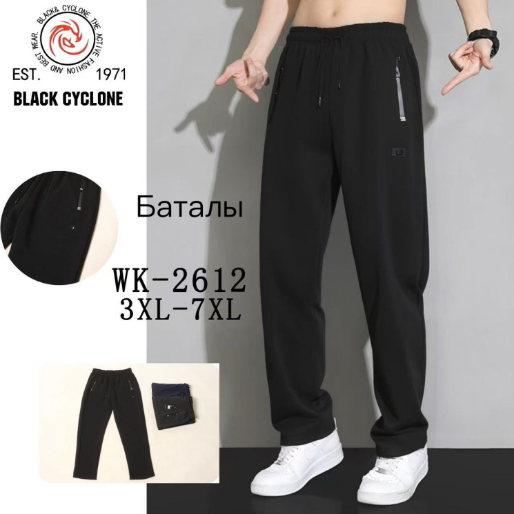 Спортивні штани чоловічі, трикотаж, фліс, м.WK-2612 (Розмір: 3XL-7XL ), 3 кольори, в упаковці 5 штук №336032 - 