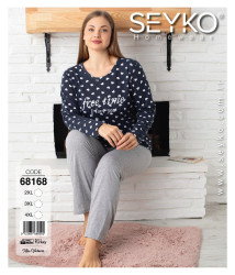 Піжама жіноча, котон, м.68168 (Р: 2XL-4XL ), в упаковці 3 штуки №320480