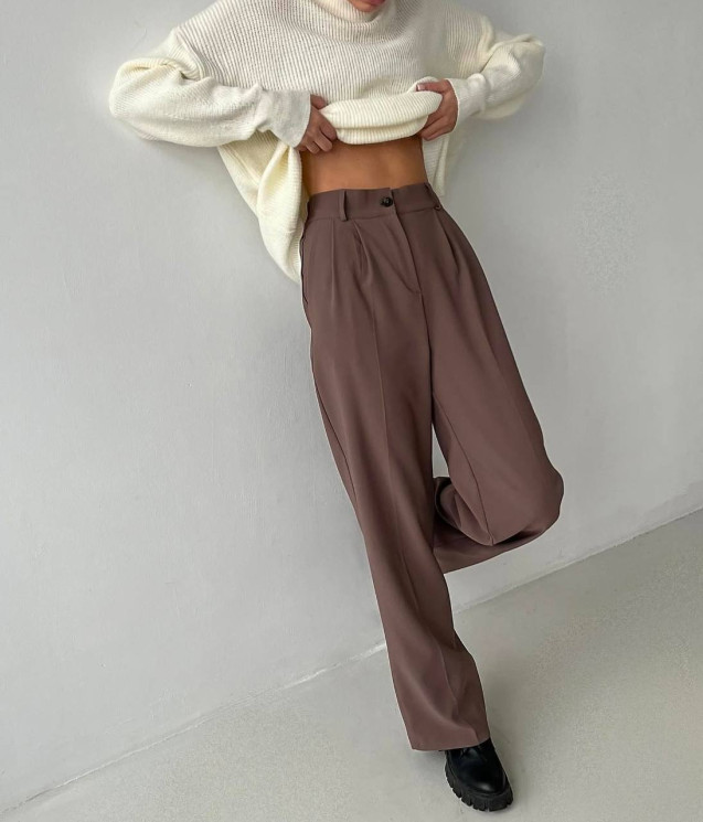 Брюки жіночі, єврокостюмка люкс, м. 7209 (р: 42-44, 44-46) №708198 - GrandFashion AV4663 м. 7209