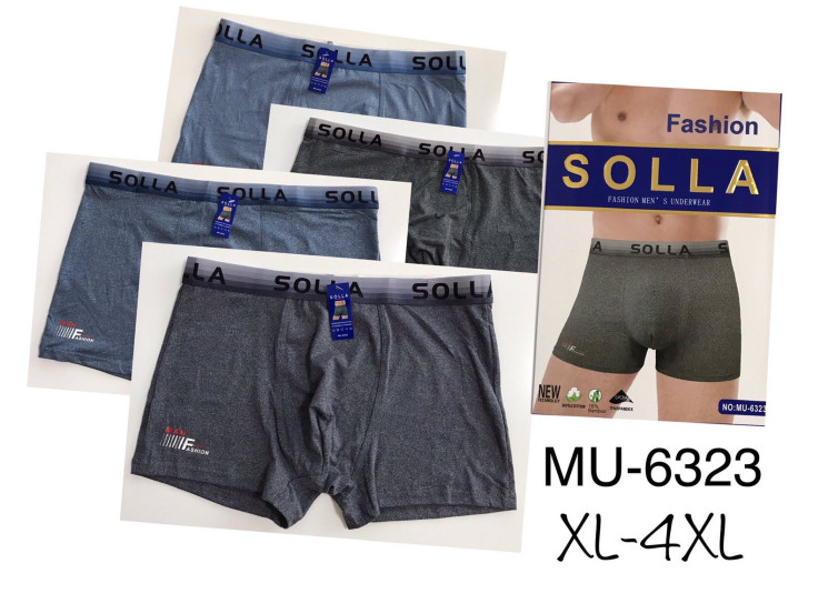Труси чоловічі, котон, м.MU-6323 (розмір: XL-4XL), мікс кольорів, в упаковці 24 шт. №332231 - Lilu 230/237