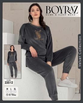Домашній костюм жіночий, велюр, м.22012 (р. М-XL), 2 кольори, в упаковці 4 шт. №319377 - 
