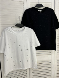 Футболка жіноча "2268" котон (р: one size) 2 кольори, в упаковці 5 шт. №386020