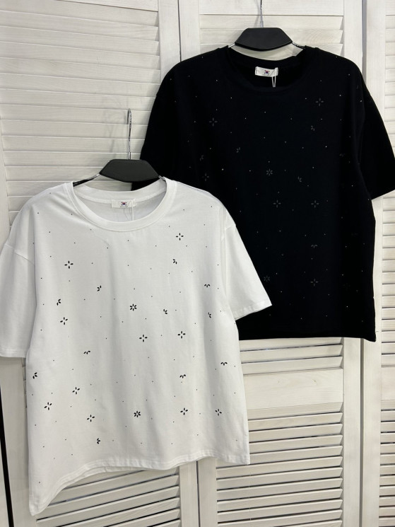 Футболка жіноча "2268" котон (р: one size) 2 кольори, в упаковці 5 шт. №386020 - Mercury SE927