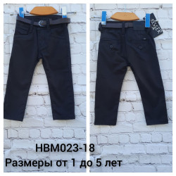 Джинсові штани дитячі, джинс стрейч, м. HBM023-18 (Розмір: 1-5 років), в упаковці 5 штук №324043