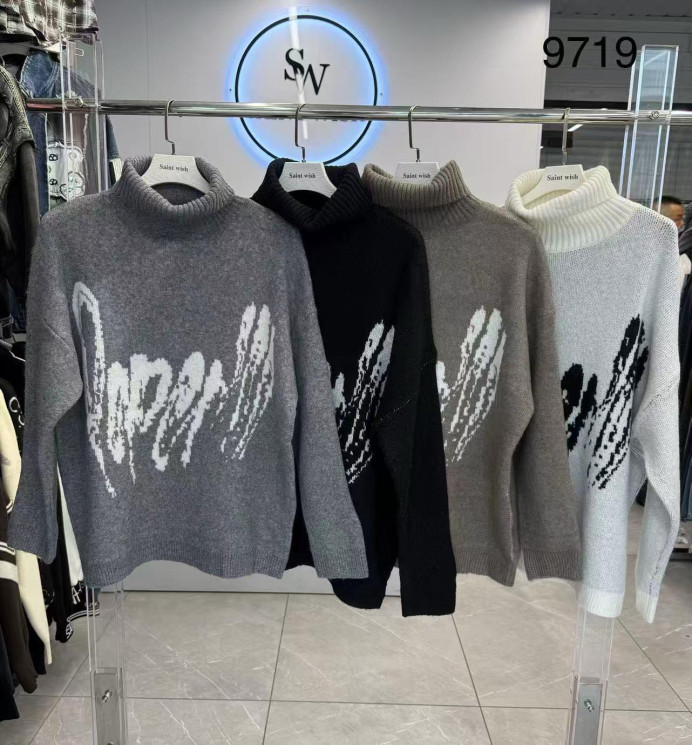 Кофта жіноча кашемір м.9719 (Розмір:OverSize) мікс кольорів в упаковці 8 штук №764219 - Saint Zel3317