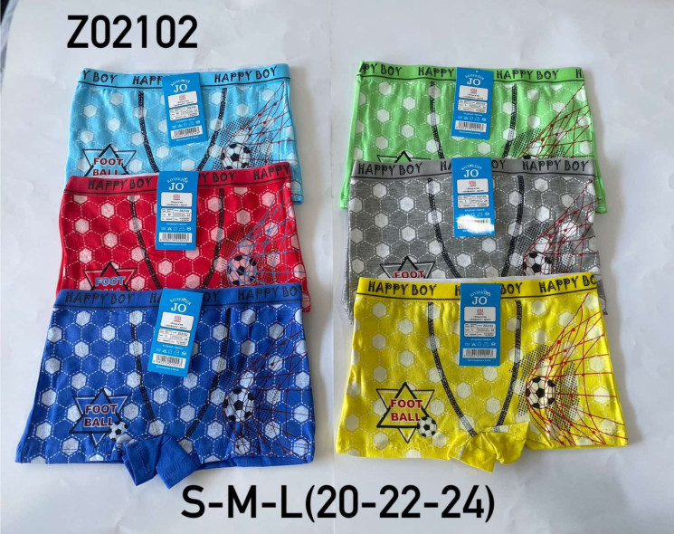 Труси дитячі, котон, м.Z02102 (розмір: S-L), мікс кольорів, в упаковці 12 штук №333494 - VanKiey 434