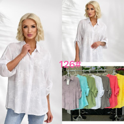 Сорочка жіноча, льон, м.126 (Розмір: XL–4XL), мікс кольорів, в упаковці 8 штук №342322