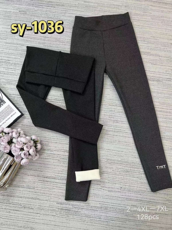 Лосіни жіночі теплі "SY1036" (р:4XL-7XL) 2 кольори мікс в уп. 4 шт №150380 - Leggi GN1422