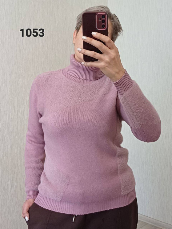 Светр жіночий, альпака, в'язка, м.1053 (р. 52-58 ), мікс кольорів, в упаковці 3 штуки №339128 - Korona UG 4477