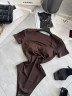 Боді жіноче базове пуш-ап з коротким рукавом, мікродайвінг м. 808 (р. 42-44, 46-48) шоколад №413514 - 