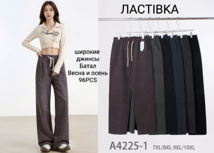 Джинси жіночі, джинс, м.А4225-1 (Розмір: 7XL-10XL ), мікс кольорів, в упаковці 6 штук №340694 - Hang SE641