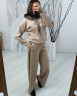 Костюм жіночий, замш на трикотажі, вставка структурна екошкіра трикотажна, м. 922 (р: 42-46, 48-52, 54-58) №704251 - Amur GOL1435 м. 922