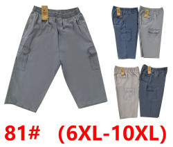 Бриджі чоловічі, котон, м.81 (р. 6XL-10XL ), 4 кольори, в упаковці 5 штук №342147