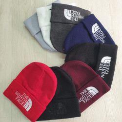 Шапка чоловіча з відворотом "The North Face" (р: 56-62) мікс кольорів, в упаковці 5 шт. №377891