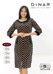 Халат жіночий, велюр на котоновій основі, м.4721 (Розмір: 6XL-9XL), в упаковці 4 штуки №320398