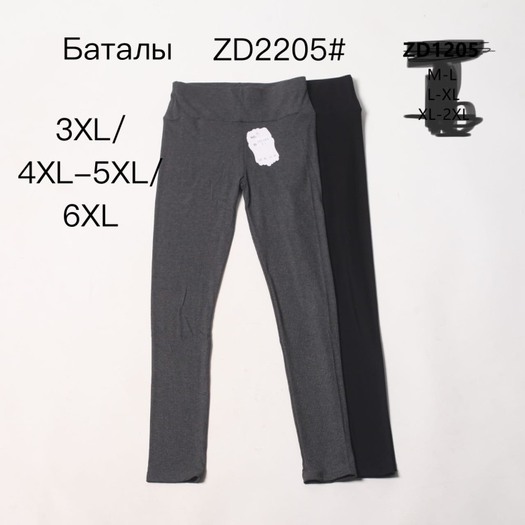 Лосини жіночі, трикотаж "ZD-2205" (р: 3XL, 4XL-5XL, 6XL) мікс кольорів, в упаковці 6 шт. №357464 - Edelweis
