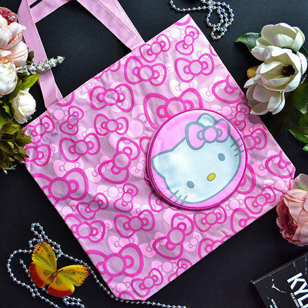 Дитяча сумка-шоппер ,"Hello Kitty", Рожева, м.1852 (р. 40х40х10 см), №751462 - Amsterdam HR277