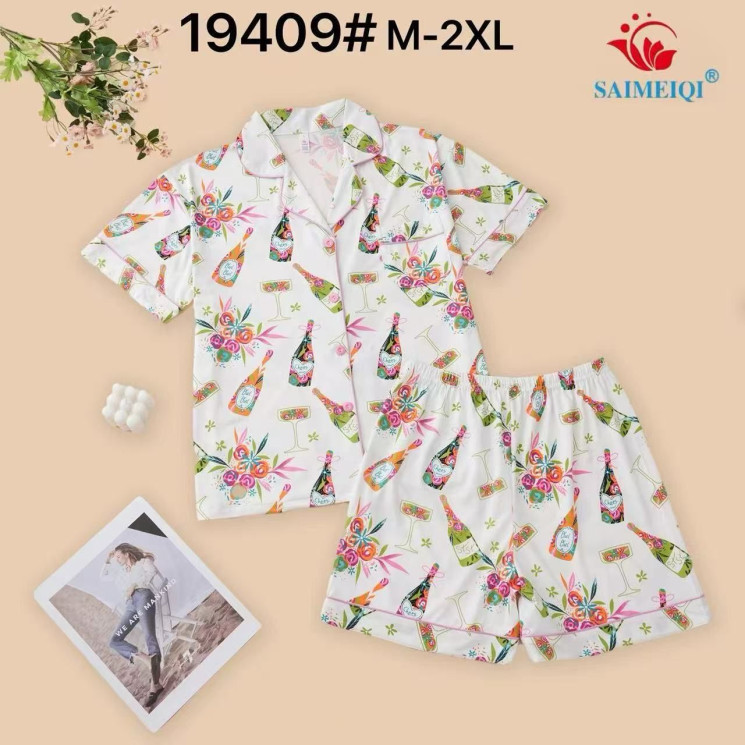 Піжама жіноча трикотаж м.19409 (Розмір: M-2XL) в упаковці 4 штуки №762684 - Ekaterina