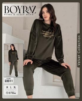 Домашній костюм жіночий, велюр, м.22011 (р. М-XL), в упаковці 4 шт. №319378 - Romeolife SE544