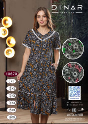 Халат жіночий DINAR трикотаж 10670 (р: XL,2XL,3XL,4XL,5XL,6XL) №355597
