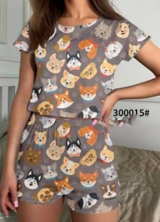 Домашній костюм жіночий, бамбук, м.300015 (Р: 40-48 ), 2 кольори, в упаковці 5 штук №323148 - 