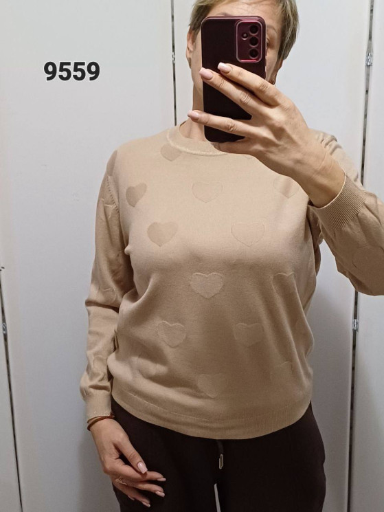 Светр жіночий, кашемір, м.9559 (р. 46-50 ), мікс кольорів, в упаковці 3 штуки №339282 - Korona UG 4477
