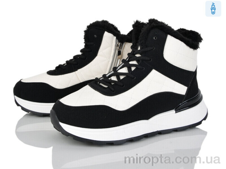 Черевики 8711 beige-black р: 36-41, в упаковці: 8 пар, купити тільки гуртом - 1117960