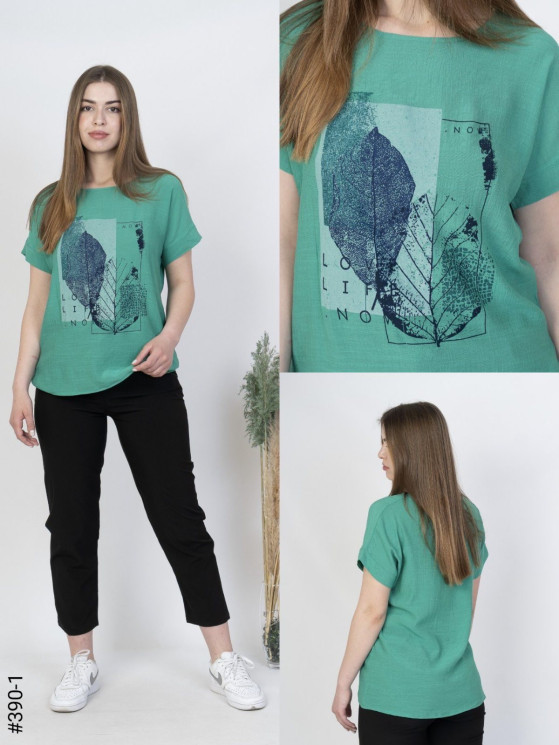 Сорочка блузка "309" жіноча льон (Розмір: XL-4XL) в уп 4 шт №157887 - Coolme WE1203