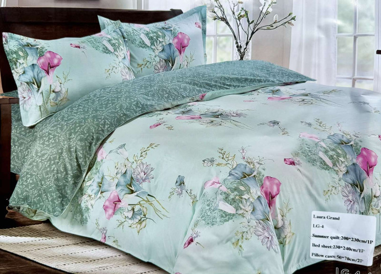 Комплект постільної білизни Laura Grand, сатин (р: євро стандарт) №358738 - Textil HR1970