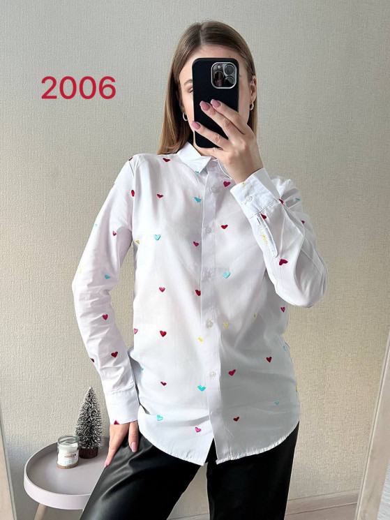 Сорочка жіноча, котон, м.2006 (р. S, M, L, XL ), в упаковці 4 штуки №328588 - Korona UG 4477