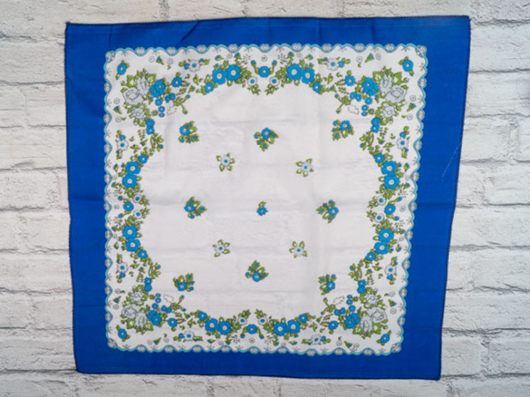 Хустка No Brand р 60*60 Жіноча P162 blue-white - Shawls PO548 (vyh naMylku)