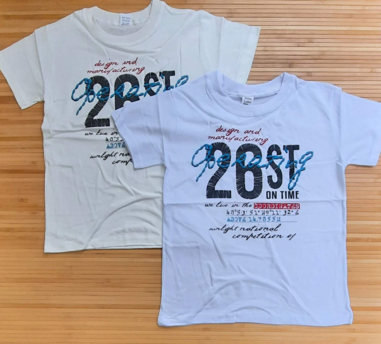 Футболка, 10-14 років, трикотаж, 2 кольори в упаковці 6 штук №805302 - Ezra 1054/1055