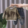 Костюм дитячий (худі+джинси), трикотаж/джинс (р: 100, 110, 120, 130) 2 кольори, в упаковці 4 шт.№601900 - Babu SE1010