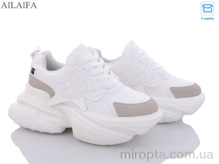Кросівки 8209 white р: 36-41, в упаковці: 6 пар, купити тільки гуртом - 1211090