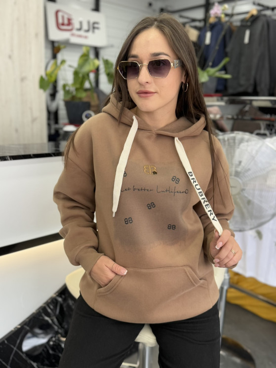 Худі жіноча трикотаж Лакоста на флісі м.JW-50145 (Розмір: L-4XL) 5 кольорів в упаковці 5 штук №756463 - Coolme WE3111