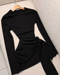 Костюм жіночий з боді та спідницею, креп-дайвінг м. 368 (р. XS-S, M-L) №412700
