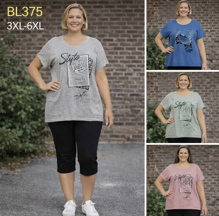 Костюм жіночий "BL375" трикотаж (р: 46-54) мікс кольорів, в упаковці 5 шт. №384766 - Kelly ZL407