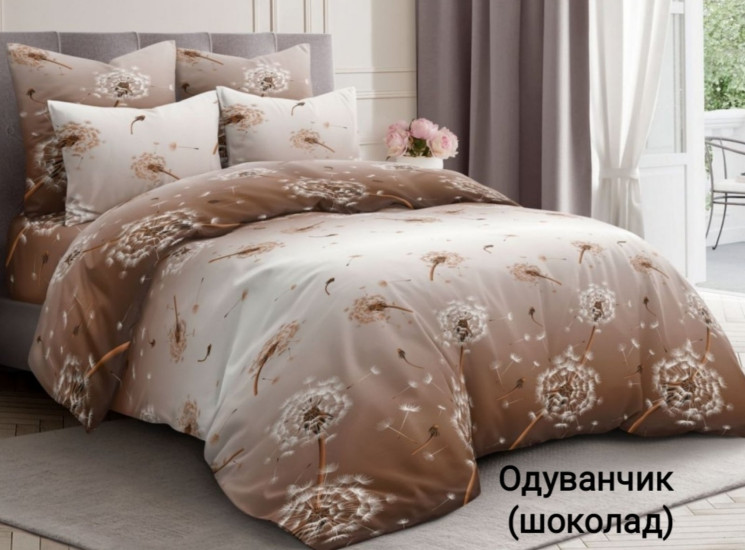 Комплект постільної білизни, бязь, м. Одуванчик (шоколад) (р: полуторний) №336784 - Palma RZ3641