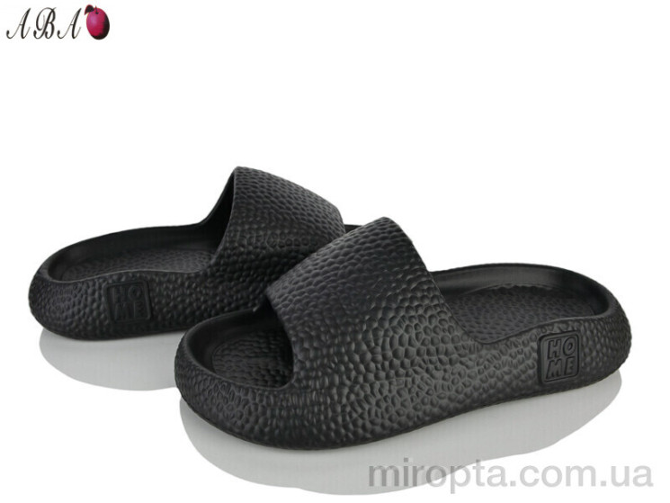 Шльопанці T2023-8 black р: 40-45, в упаковці: 8 пар, купити тільки гуртом - 1182088