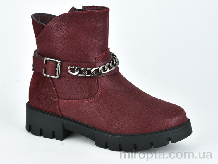 Черевики W135-3 bordo р: 33-38, в упаковці: 8 пар, купити тільки гуртом - 408954