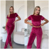 Піжама жіноча "трійка", турецький велюр м. 1458 (р: 42-44, 44-46) №815436 - 
