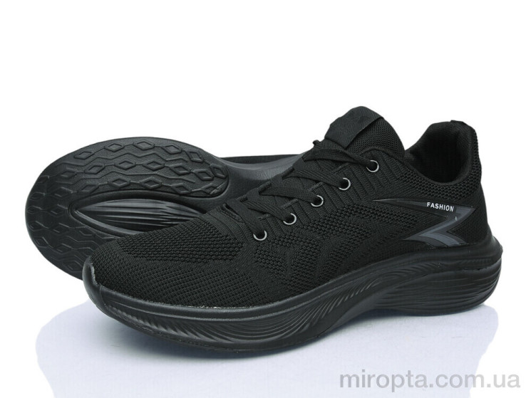 Кросівки A2446 black р: 43-47, в упаковці: 8 пар, купити тільки гуртом - 1065029