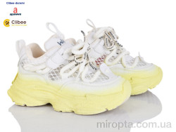 Кросівки D86609-1 white-yellow р: 31-37, в упаковці: 7 пар, купити тільки гуртом