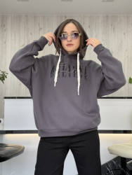 Худі жіноча трикотаж Лакоста на флісі м.JW-50151 (Розмір: L-4XL) 5 кольорів в упаковці 5 штук №756464