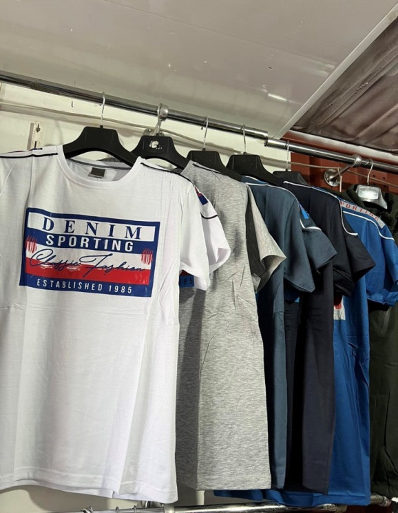 Футболка чоловіча, котон (р. 2XL-6XL ), 5 кольорів, в упаковці 5 штук №328360 - 