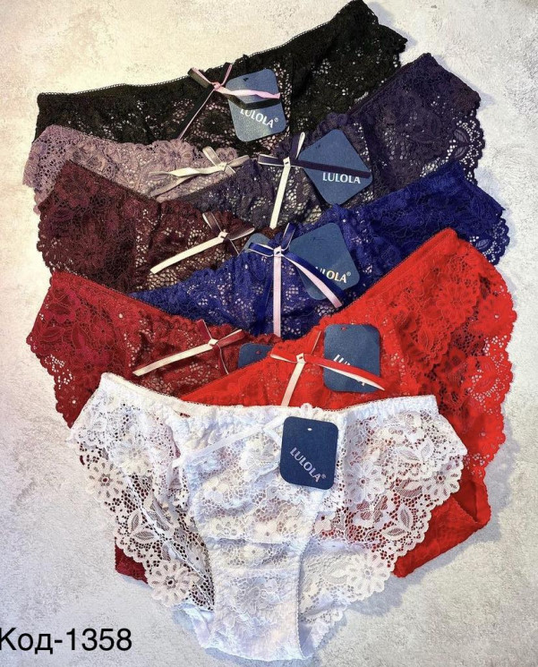 Труси жіночі, комбінований, м.1358 (р. M,L,XL), мікс кольорів, в упаковці 24 шт. №328492 - Belio HR1840