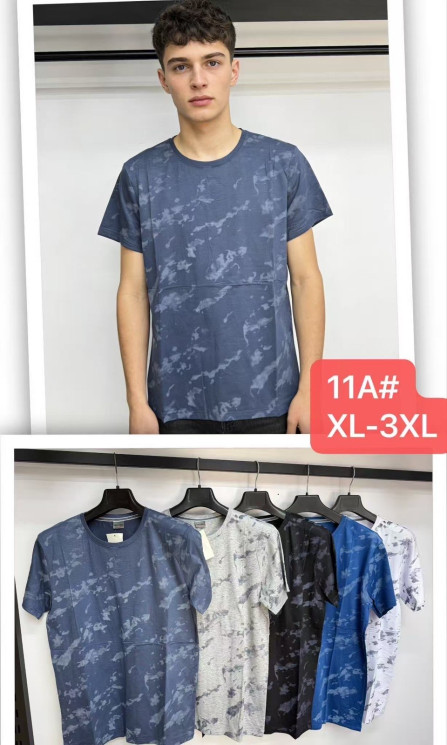 Футболка чоловіча, трикотаж, м.11А (р. XL-3XL ), мікс кольорів, в упаковці 5 штук №340819 - Vanda SE1013