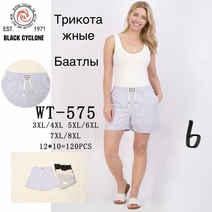 Шорти жіночі, трикотаж, м.WT-575 (Розмір: 3XL-8XL), мікс кольорів, в упаковці 6 штук №345173 - Hang SE641