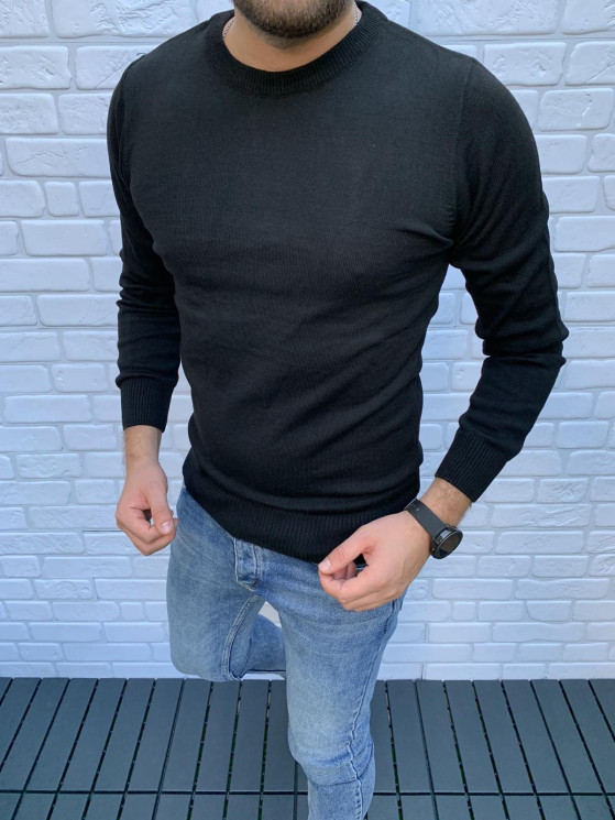 Светр No Brand р M-2XL Чоловіча S3060 black - NikNumbers SE1041-1042